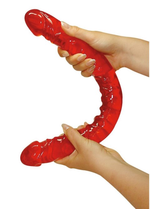 Podwójne dildo TPE You2Toys Ultra Dong czerwone 43 cm