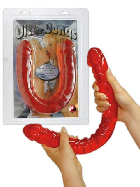 Podwójne dildo TPE You2Toys Ultra Dong czerwone 43 cm
