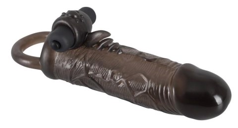 Przedłużka na penisa Rebel z wibracją i pierścieniem 19 cm