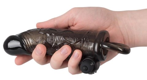 Przedłużka na penisa Rebel z wibracją i pierścieniem 19 cm