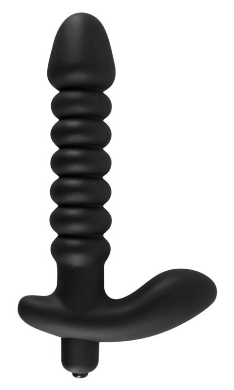 Wibrator analny silikonowy Black Velvets czarny 17 cm