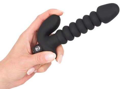 Wibrator analny silikonowy Black Velvets czarny 17 cm