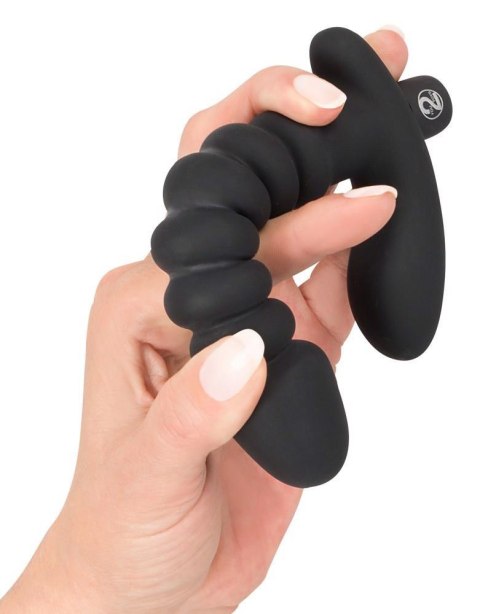 Wibrator analny silikonowy Black Velvets czarny 17 cm