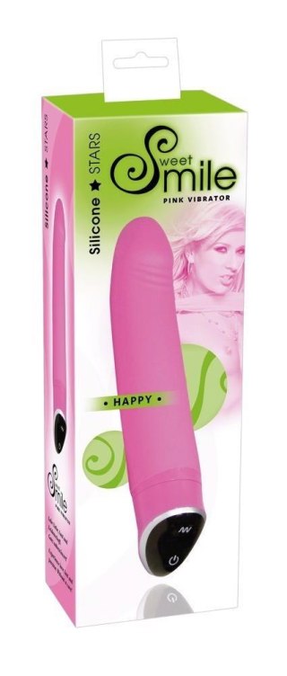 Wibrator silikonowy Happy Sweet Smile różowy 22 cm