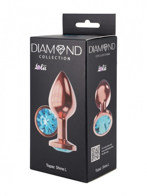 Korek analny Diamond Shine L Lola Games różowe złoto 8,3 cm