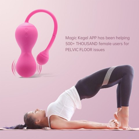 Kulki keglowe Magic Motion Kegel Master różowe z aplikacją