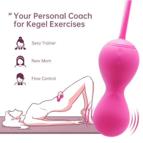 Kulki keglowe Magic Motion Kegel Master różowe z aplikacją