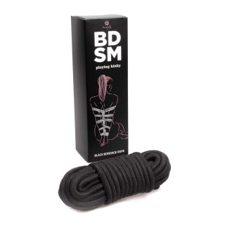 Miękka czarna lina bondage Secret Play 10m