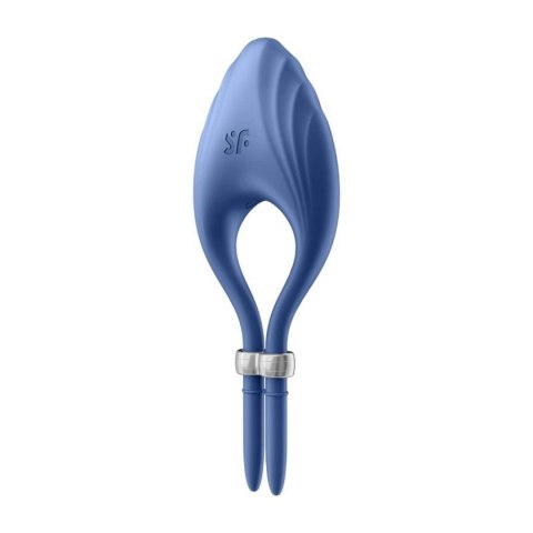 Pierścień erekcyjny regulowany wibrujący Satisfyer Duelist niebieski USB