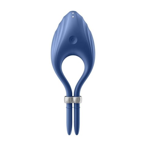 Pierścień erekcyjny regulowany wibrujący Satisfyer Duelist niebieski USB