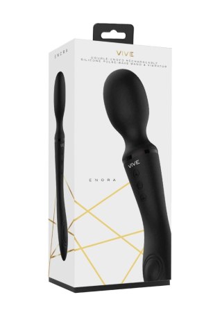 Różdżkowibrator silikonowy Enora ShotsToys czarny USB 22 cm