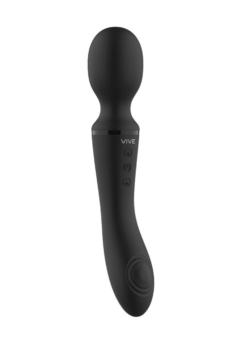 Różdżkowibrator silikonowy Enora ShotsToys czarny USB 22 cm