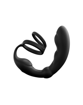 Silikonowy masażer prostaty z podwójnym pierścieniem Dorcel 18 cm