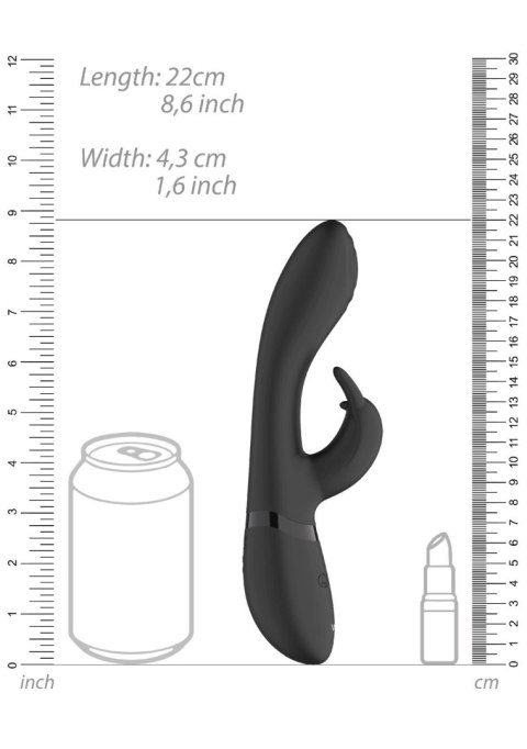 Wibrator króliczek Cato ShotsToys punkt G silikonowy USB czarny