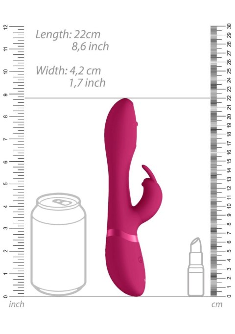 Wibrator króliczek Mira wirujący różowy USB