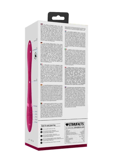 Wibrator króliczek Mira wirujący różowy USB