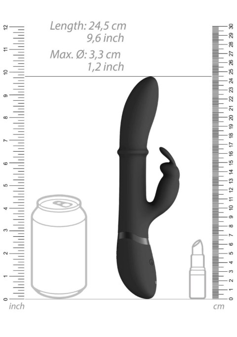 Wibrator króliczek VIVE Halo silikonowy czarny 14 cm USB