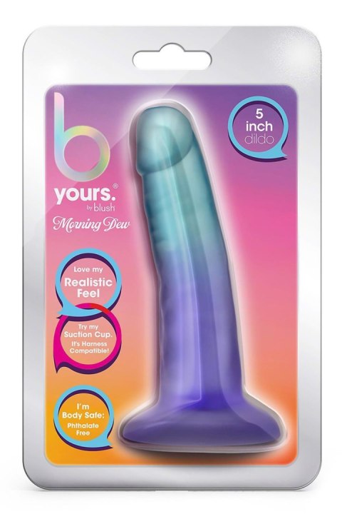 Dildo PVC B Yours Morning Dew szafirowy 13 cm