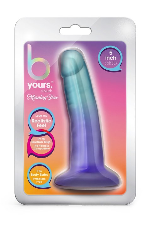 Dildo PVC B Yours Morning Dew szafirowy 13 cm