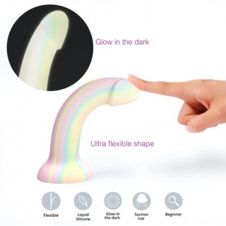 Dildo silikonowe realistyczne fosforyzujące DilDolls Fantasia