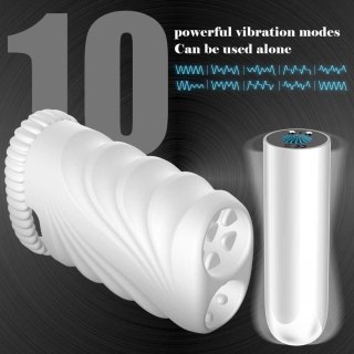 Masturbator waginalny z wibracją B Series Cute biały USB wodoodporny