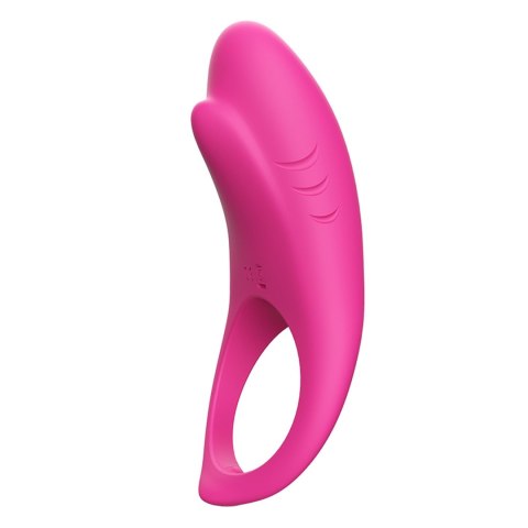 Pierścień erekcyjny wibrujący Shark silikonowy różowy USB