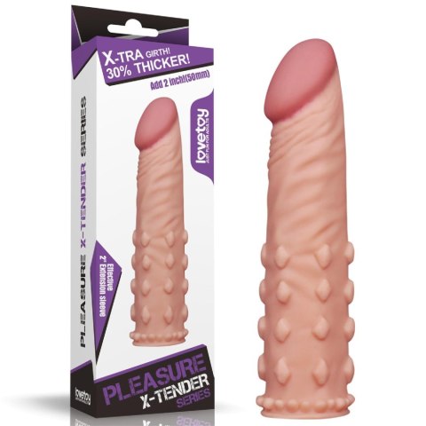 Przedłużka na penisa Lovetoy realistyczna cielista 18 cm