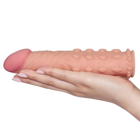 Przedłużka na penisa Lovetoy realistyczna cielista 18 cm