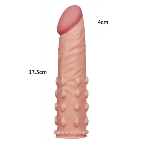 Przedłużka na penisa Lovetoy realistyczna cielista 18 cm