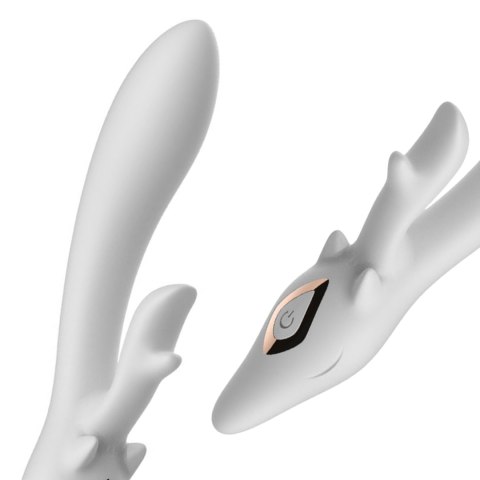 Wibrator króliczek silikonowy B-Series Joy biały 22 cm USB
