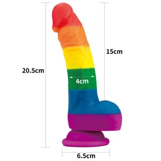 Dildo realistyczne Prider Lovetoy platynowy silikon 20,5 cm
