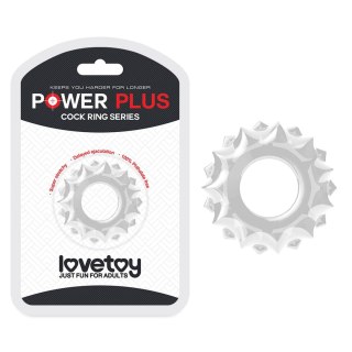 Pierścień erekcyjny Lovetoy Power Plus transparentny rozciągliwy