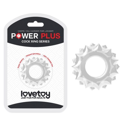 Pierścień erekcyjny Lovetoy Power Plus transparentny rozciągliwy