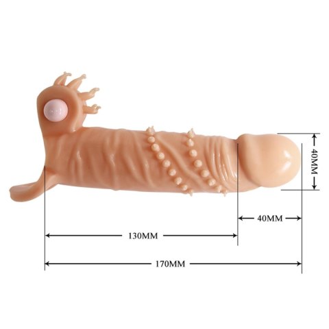 Przedłużka wibrująca na penisa Pretty Love Connor 17 cm