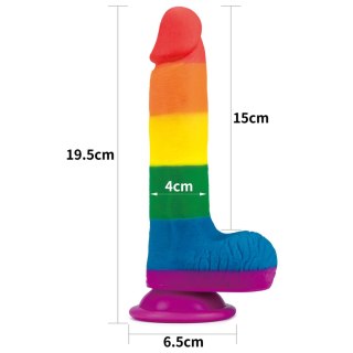 Realistyczne dildo Lovetoy Prider silikonowe 19 cm