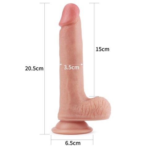 Realistyczne dildo dwuwarstwowe silikonowe Lovetoy 20.5 cm