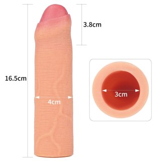 Rewolucyjna silikonowa przedłużka dodająca 2,5 cm Lovetoy 17 cm