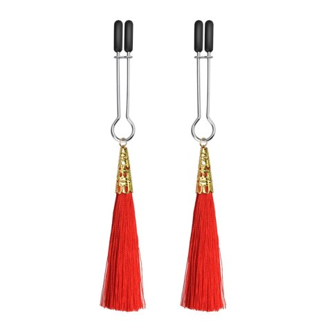 Silikonowe regulowane zaciski na sutki Glamor Tassel Lovetoy 14 cm