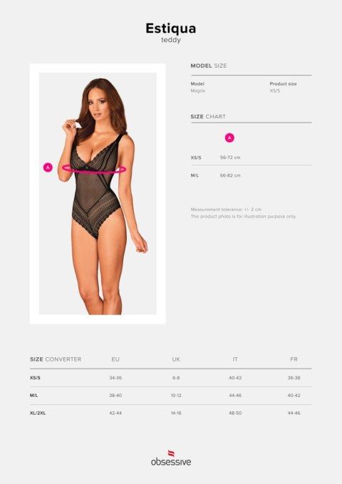 Body Estiqua Obsessive czarne M/L