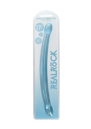 Dildo podwójne RealRock Crystal Clear 42 cm