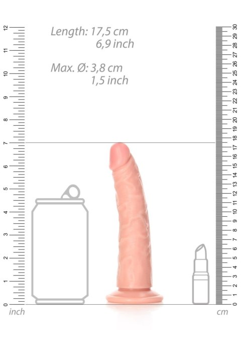 Dildo realistyczne slim RealRock z przyssawką 15,5 cm