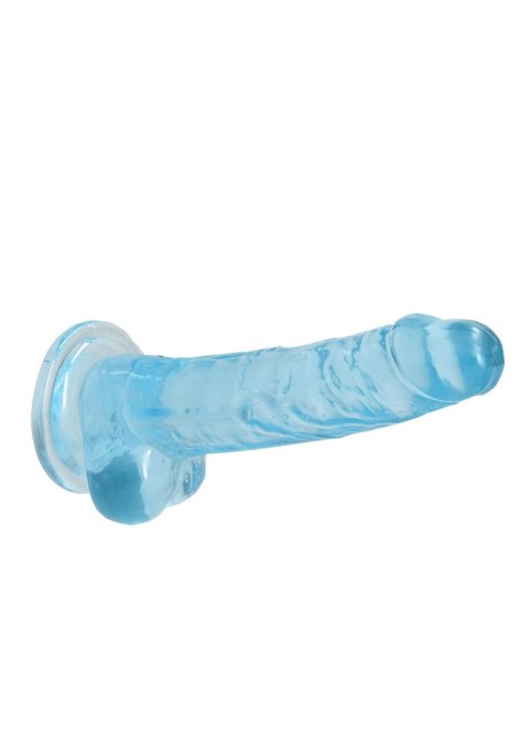 Dildo realistyczne z jądrami RealRock Crystal Clear 19 cm