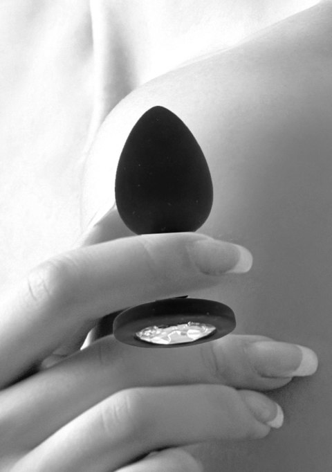Korek analny silikonowy z odpinanym diamentem Ouch!