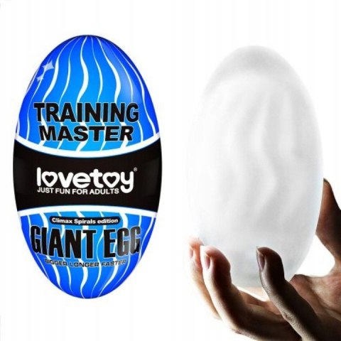 Masturbator Lovetoy Giant Egg Climax Spirals przezroczysty TPE 13 cm