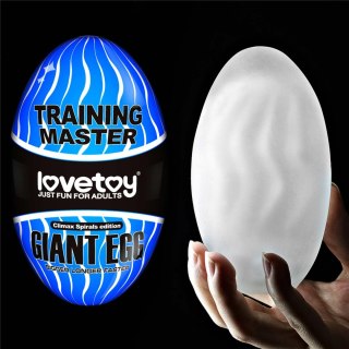 Masturbator Lovetoy Giant Egg Climax Spirals przezroczysty TPE 13 cm