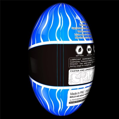 Masturbator Lovetoy Giant Egg Climax Spirals przezroczysty TPE 13 cm