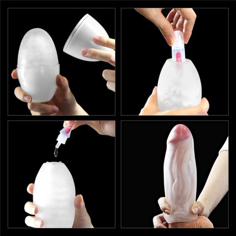 Masturbator Lovetoy Giant Egg Climax Spirals przezroczysty TPE 13 cm
