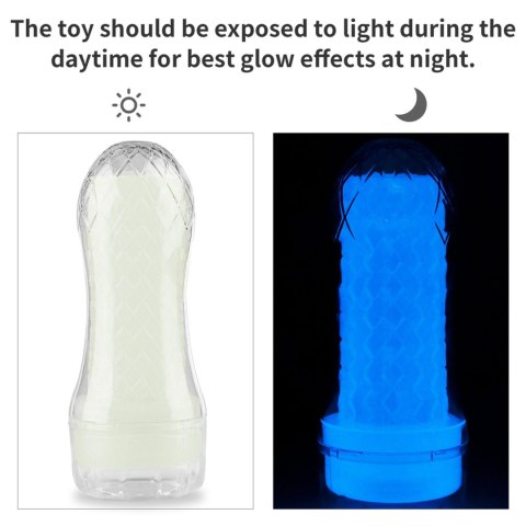 Masturbator Lumino Play świecący Lovetoy biały 20 cm