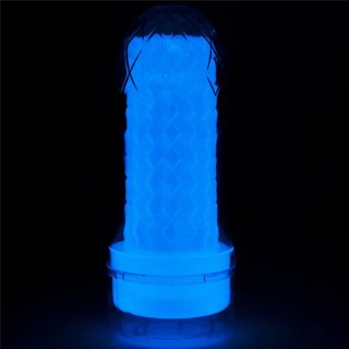 Masturbator żebrowany Lumino Play Lovetoy biały świecący 20 cm