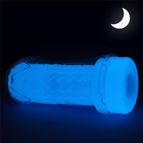 Masturbator żebrowany Lumino Play Lovetoy biały świecący 20 cm